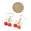 4 Pairs 4 Styles Natural Mixed Stone Bead Cherry Dangle Earrings EJEW-TA00582-3