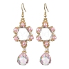 GLass Dangle Earrings EJEW-MZ00255-01-1