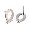 201 Stainless Steel Stud Earring Findings STAS-K241-03P-4