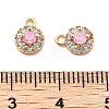 Brass Micro Pave Cubic Zirconia Charms KK-L222-001G-02-3