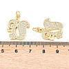 Brass Micro Pave Cubic Zirconia Pendants KK-C162-086C-G-3