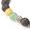 Natural & Synthetic Mixed Gemstone Stretch Bracelet BJEW-JB08170-5