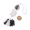 Nuggets Raw Natural Tourmaline & Quartz Crystal Pouch Pendant Decorations HJEW-JM01926-02-3