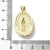 Brass Pave Shell Pendants KK-I708-16P-G-3