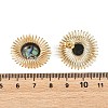 Paua Shell & Brass Stud Earrings for Women EJEW-JE07473-6