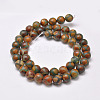 Tibetan Style Turtle Back Pattern dZi Beads Strands G-P229-A-04-8mm-4