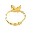 Butterfly Brass Adjustable Rings for Women RJEW-L120-015G-2