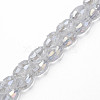 Electroplate Transparent Glass Beads Strands EGLA-N002-35-C02-1