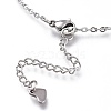 304 Stainless Steel Cable Chain Anklets AJEW-M026-08P-3