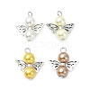 24Pcs 24 Colors Glass Pearl Pendants PALLOY-JF03066-2