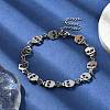 304 Stainless Steel Skull Link Bracelets for Men & Women BJEW-D042-25P-2