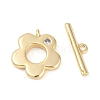 Brass Micro Pave Clear Cubic Zirconia Toggle Clasps KK-K391-19G-2