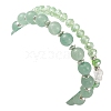 2Pcs 2 Style Natural Green Aventurine & Glass Beaded Stretch Bracelets Set BJEW-TA00318-3