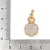 Brass Micro Pave Clear Cubic Zirconia Pendants ZIRC-M001-12G-3