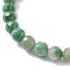 Natural Emerald Round Beaded Stretch Bracelet BJEW-JB07656-4