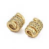 Brass Micro Pave Cubic Zirconia Europe Beads KK-Q006-49G-2