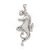Ocean Brass Micro Pave Cubic Zirconia Pendants KK-K411-04A-P-1