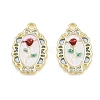 Alloy & Enamel & Resin Pendants RE-CBA415D-33G-1