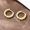 Brass Cubic Zirconia Hoop Earrings EJEW-A156-13A-G-3