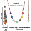 SUNNYCLUE 1Pc Natural Chakra Gemstone Dowsing Pendulums AJEW-SC0002-31R-2