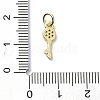 Brass Micro Pave Claer Cubic Zirconia Charms KK-H475-50G-01-3