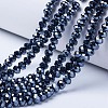 Electroplate Glass Beads Strands EGLA-A034-P1mm-A18-1