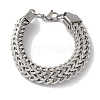 201 Stainless Steel Wheat Chain Bracelets for Women Men BJEW-H612-07C-P-1