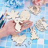 Wooden Cutouts Ornaments WOOD-TA0002-39-4