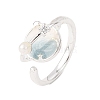 Brass Micro Pave Cubic Zirconia Cuff Rings RJEW-P172-02P-2