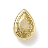Teardrop Brass Micro Pave Cubic Zirconia Cabochons KK-P345-13G-B06-1
