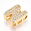 Brass Micro Pave Cubic Zirconia Charms KK-N254-217G-N-2