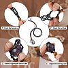 Yilisi 6Pcs Adjustable Braided Waxed Cord Macrame Pouch Necklace Making FIND-YS0001-10-4