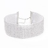 12 Row Crystal Rhinestone Choker Necklace NJEW-F289-02B-P-1