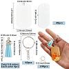 DIY Blank Double-sided Heat Transfer Aluminium Pendant Keychain Making Kits DIY-SP0005-26F-2