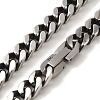 304 Stainless Steel Curb  Chain Necklaces NJEW-Q337-05A-AS-2