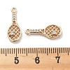 Rack Plating Brass Clear Cubic Zirconia Pendants KK-M102-15G-A-3