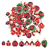 HOBBIESAY 48Pcs 8 Styles Alloy Enamel Pendants ENAM-HY0003-01-1