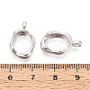 Irregular 925 Sterling Silver Blank Bezel Cup Pendant Cabochon Settings STER-T008-85P-3