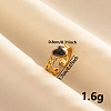 Fashionable Heart Enamel Open Cuff Ring FQ1236-3-1