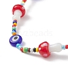 Mushroom Handmade Lampwork Beaded Necklaces for Women NJEW-JN03983-4
