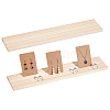 3-Slot Wood Earring Display Cards Stands ODIS-WH0070-01-1
