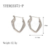 French Vintage Stainless Steel Hoop Earrings YQ8592-7-1