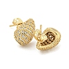Brass Micro Pave Cubic Zirconia Ear Studs EJEW-P261-30G-2