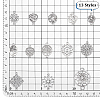 120Pcs 13 Styles Tibetan Style Alloy Links/Connectors Charm Sets TIBE-PH0002-49-5