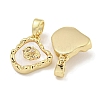 Brass with Clear Cubic Zirconia with Sea Shell Charms KK-Q820-14G-2
