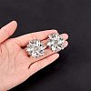 Alloy Rhinestone Shoe Clip Findings FIND-FG0001-02P-3