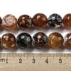 Faceted Natural Fire Crackle Agate Beads Strands G-F447-12mm-N14-5