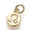 Brass Charms ZIRC-E152-39G-G-RS-2