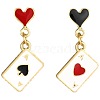Alloy Enamel Clip-on Earrings FS-WG33BF3-01-2