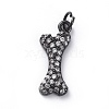 Brass Micro Pave Cubic Zirconia Pendants ZIRC-G157-24-02-2